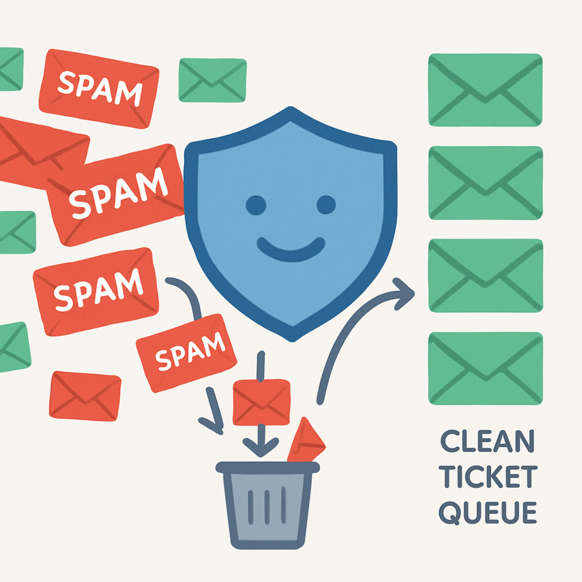 Spam Filter to Prevent Junk Emails from Creating Tickets