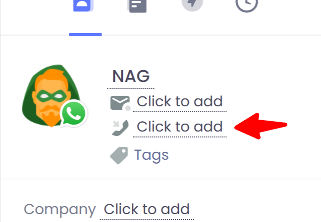 But : Whatsapp Number Missing in Chat